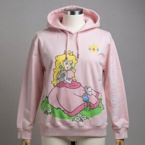 Nintendo Princess Peach Hoodie – Soft Pink – Gamer Girl – Size M – New